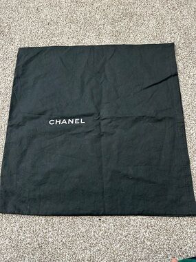 CHANEL Black Dust Bag with White Logo